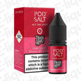 Pod Salt Pink Haze Nic Salt E-liquid, featuring lemon and citrus flavors, 20mg/ml nicotine, 2% nicotine strength.