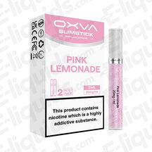 OXVA Slimstick Pink Lemonade Prefilled Pod with tangy Pink Lemonade flavour in white and pink packaging.