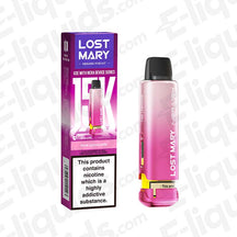 Pink Lemonade Lost Mary NERA15K Prefilled Pod with box, showcasing berries and lemonade flavor, optimized for MTL vaping.