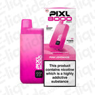 PIXL 8000 Pink Lemonade Vape Kit with Boost Switch and Power Display, TPD Compliant, 20mg Nicotine, 8000 Puffs