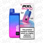 PIXL 8000 Compliant Prefilled Pod Kit in Pink Razz flavor with 8000 puff capacity, featuring nicotine warning label.