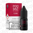Cherry Ice Nic Salt by Pod Salt Core, featuring sweet cherry flavor with a cooling ice finish, 20mg/ml nicotine.