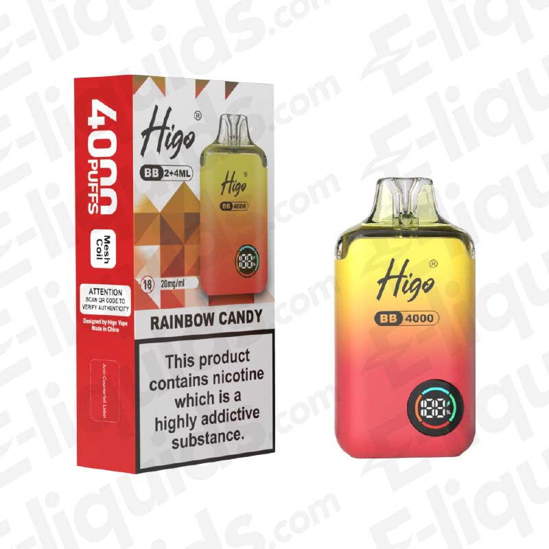 rainbow candy disposable vape Higo BB 4000 Rainbow Candy Prefilled Pod Kit
