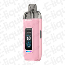 OXVA VPrime Pod Vape Kit in pink, featuring a 60W display and versatile vaping options.
