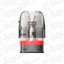 Geekvape Side Fill Q Pod Replacement Vape Pod with side fill design and coils, shown against a branded background.