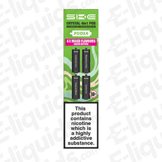 SKE Green Edition 4-in-1 Mixed Flavour Prefilled Vape Pods with 8ml capacity for Crystal Kits.