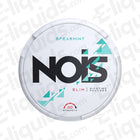 Spearmint Nicotine Pouches by Nois featuring a slim can design with a 20mg strength label.