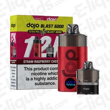 Vaporesso Dojo Blast 12k Bundle with Straw-Raspberry Cherry Ice Pod Kit and Spare Refill Container