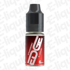 Strawberry 50/50 E-liquid by EDGE in 10ml bottle with 6mg nicotine strength, ideal for pod and starter kits. Fruity strawberry flavor.