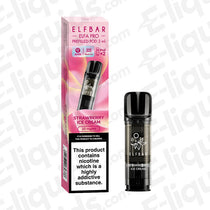 Elf Bar ELFA PRO Strawberry Ice Cream pre-filled vape pods, 20 mg/ml, with box and pod displayed