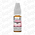 ELFLIQ Strawberry Ice Nic Salt E-liquid bottle with 10ml capacity, featuring sweet strawberry flavor with menthol, available in 10mg or 20mg nicotine.