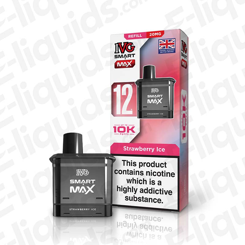 IVG Smart Max Strawberry Ice Prefilled Pod| E-liquids.com IVG Smart Max Strawberry Ice Prefilled Pod| E-liquids.com
