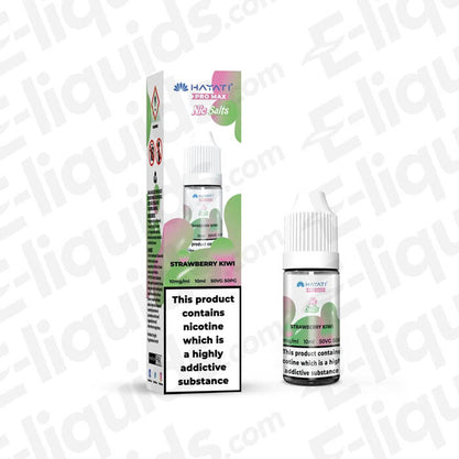 Strawberry Kiwi Nic Salt E-liquid by Hayati Pro Max in 10mg and 20mg strengths, featuring strawberry and kiwi flavor.