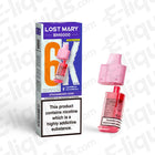 Lost Mary BM6000 Compliant Prefilled Pod in Strawberry Kiwi flavor, featuring 6000 puffs and stylish pink design, nicotine warning.