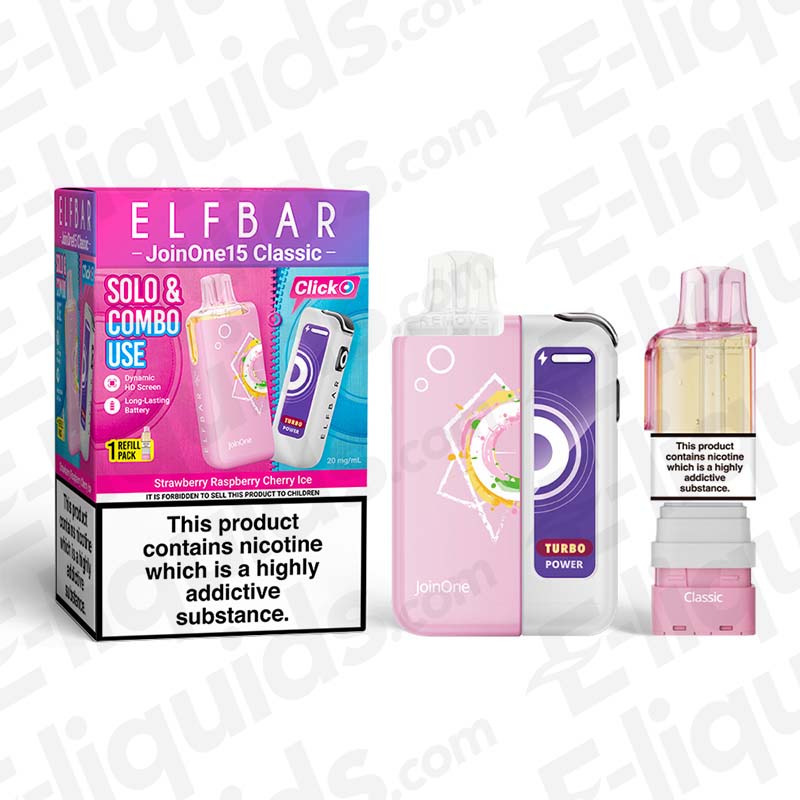 ELF BAR JoinOne15 Classic Strawberry Raspberry Cherry Ice Prefilled Pod Kit