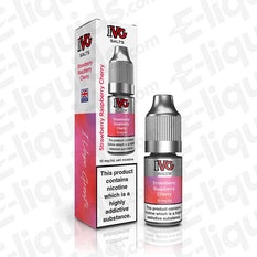 IVG Salts Strawberry Raspberry Cherry Nic Salt E-liquid 10ml bottle with packaging, featuring 10mg or 20mg nicotine content.
