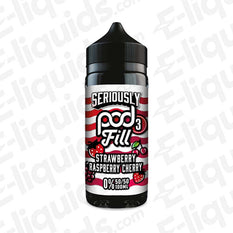 Strawberry Raspberry Cherry Seriously Pod Fill 3 Shortfill E-liquid by Doozy Vape Co