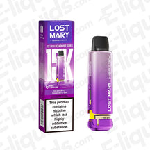 Purple Lost Mary NERA15K Prefilled Pod with packaging featuring Strawberry Raspberry Ice flavor.