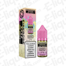 Strawberry Watermelon Bubblegum Firerose 5000 Nic Salt E-liquid by Elux in pink bottle packaging.