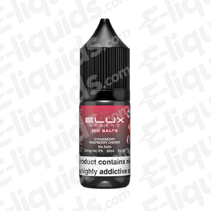 Strawberry Raspberry Cherry Nic Salt E-liquid by Elux Legend in a 30ml bottle, designed for MTL vaping.