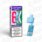 Lost Mary BM6000 Triple Berry Pod showing box and prefilled pod, offering 6000 puffs for a smooth vaping experience.