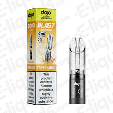 Dojo DOJO BLAST 2000 GO Transparent POD Triple Mango 20mg Pre-Filled Vape Pods