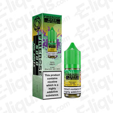 Tutti Fruity Firerose 5000 Nic Salt E-liquid by Elux in a green bottle with packaging.