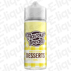Vanilla Custard Shortfill E-liquid by Flavour Treats 100ml bottle with dessert flavoring for vaping.