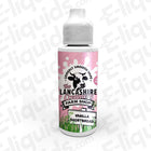Vanilla Shortbread E-liquid by Lancashire Creamery 100ml bottle with farm-themed label for smooth vaping experience.