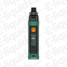 Vaporesso Armour G Vape Pod Kit in green with digital display and adjustable wattage.