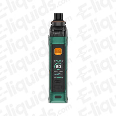 Vaporesso Armour G Vape Pod Kit in green with digital display and adjustable wattage.