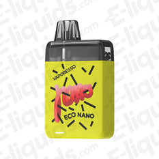 Vaporesso Eco Nano Vape Kit in vibrant yellow design, ideal for beginner vapers, compact and easy to use.