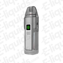 Vaporesso Luxe X2 Vape Pod Kit in silver, featuring a compact design and illuminated button for customizable MTL vaping.