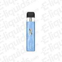 Vaporesso XROS 4 Mini Pod Kit in blue, stylish design with advanced COREX technology for enhanced vaping experience.