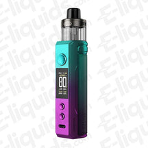 VooPoo Drag X2 Pod Mod Kit showcasing a sleek design, adjustable power up to 80W, and user-friendly interface.