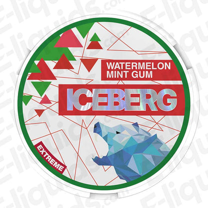 Watermelon Mint Gum Extreme Nicotine Pouches by Iceberg