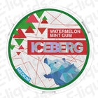Watermelon Mint Gum Nicotine Pouches by Iceberg featuring a colorful label with a polar bear graphic.