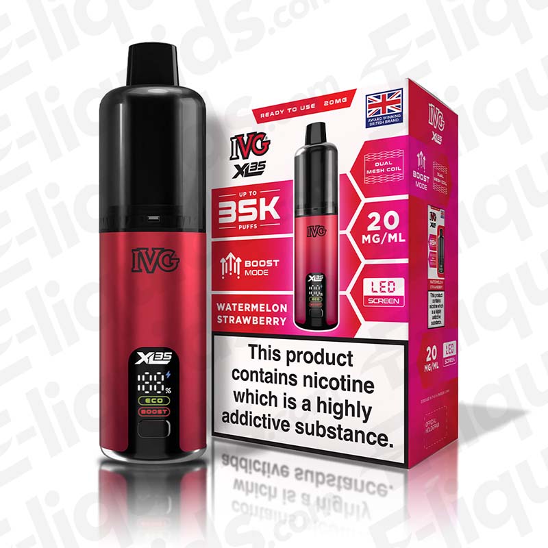 ivg xl35 prefilled pod vape kit IVG XL 35K Watermelon Strawberry Prefilled Pod Kit