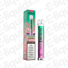 SKE Bar 600 Apple Peach Prefilled Vape Kit with 20mg Nic Salt, Rechargeable, Hassle-Free, 600 Puffs