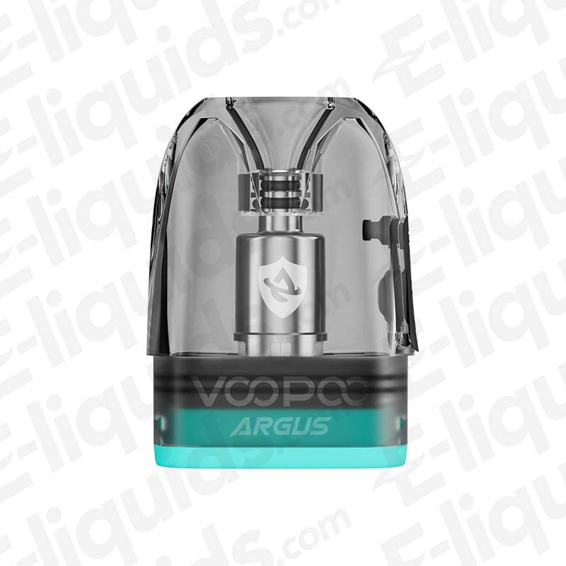 Voopoo Argus Top Fill V2 Pods 3 Pack with 2ml capacity, shown against a branded background. Ideal for vaping enthusiasts.