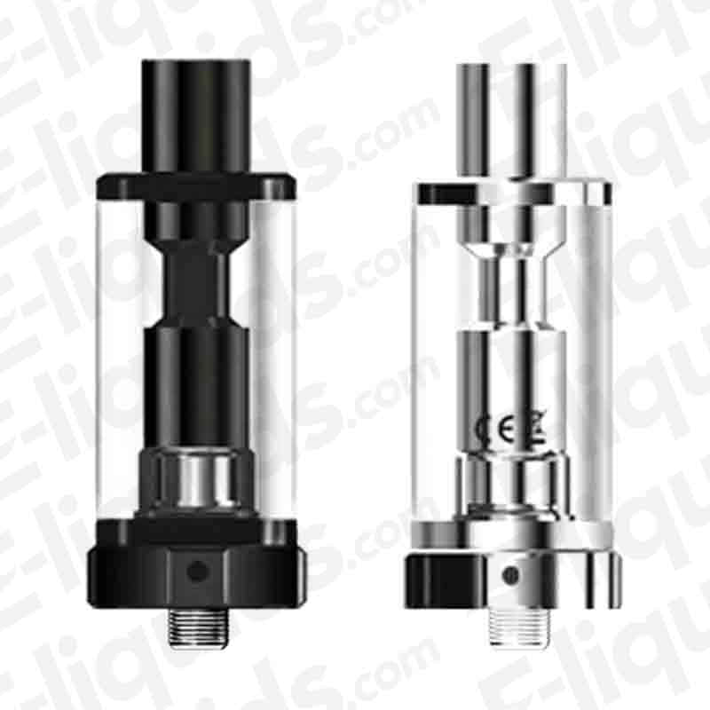Aspire K3 Tank in black and silver, 2ml capacity, compatible with Nautilus coils, ideal for mouth-to-lung vaping.