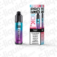 Feoba Pro Plus Blue Razz Gummy Prefilled Pod Kit with sweet Candy and Blue Raspberry flavour in blue-pink and white packaging.