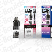 Feoba Pro Plus Blue Razz Gummy Prefilled Pod with nostalgic sweet Candy and Blue Raspberry flavour in pink-blue and white packaging.