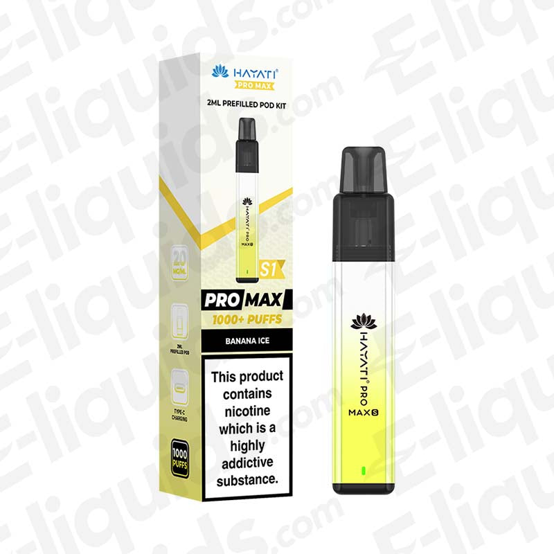 Hayati Pro Max S1 Banana Ice Prefilled Pod Kit