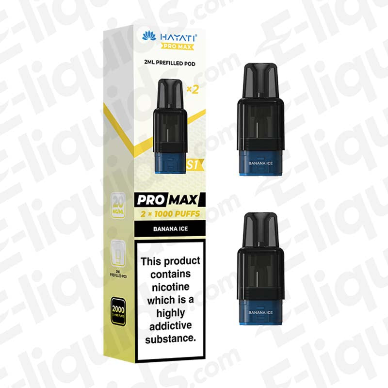 Hayati Pro Max S1 Banana Ice Prefilled Replacement Pod