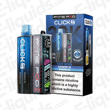 Pyne Pod Click S 30K Berry Edition Prefilled Pod Kit with Blackberry Ice and Blueberry Ice flavours in blue packaging.