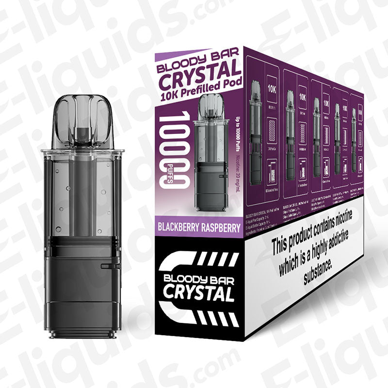 Bloody Bar Crystal 10K Blackberry Raspberry Prefilled Pods