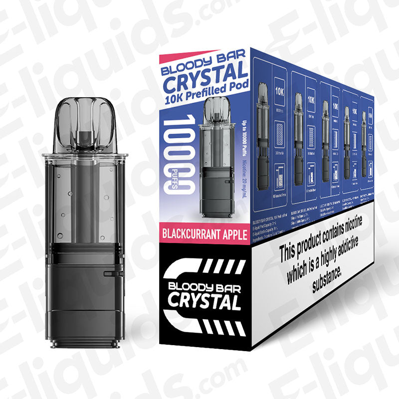 Bloody Bar Crystal 10K Blackcurrant Apple Prefilled Pods