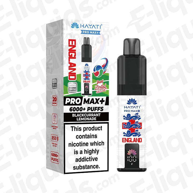 Hayati Pro Max+ 6K World Cup Edition (England) Blackcurrant Lemonade Prefilled Pod Kit