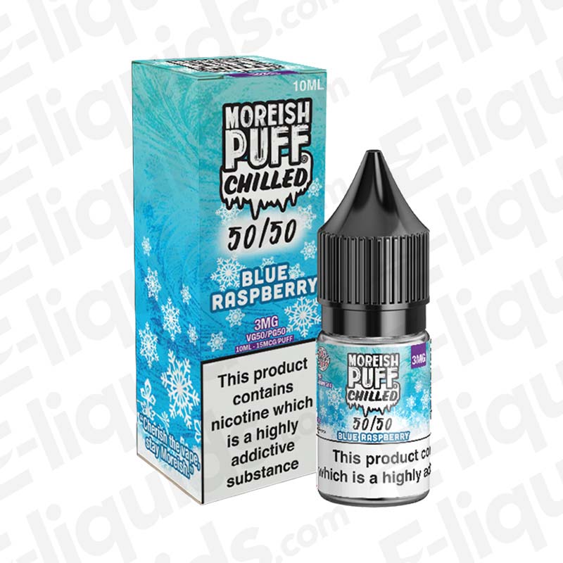 Moreish Puff Blue Raspberry Chilled 10ml Freebase